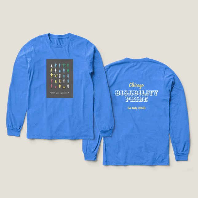 What's your superpower? Disability Pride Month Tri-Blend Shirt (Design Front & Back)