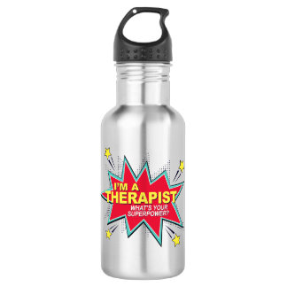 What's Your Superpower - I'm A Therapist Stainless Steel Water Bottle