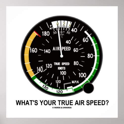 Whats Your True Air Speed Air Speed Indicator Poster