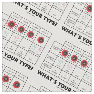 What's Your Type Blood Cell Types Chart Medicine Fabric