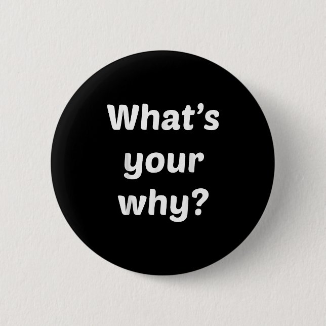 What's Your Why Insring Motivational Entrepreneur  Button (Front)