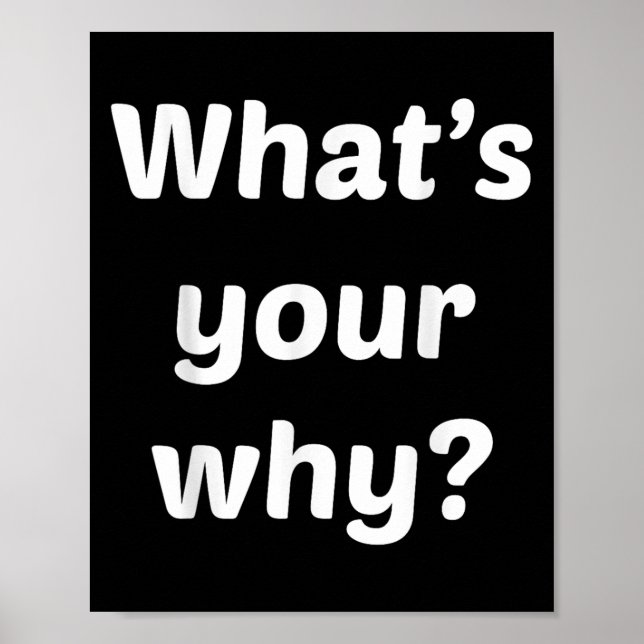 What's Your Why Insring Motivational Entrepreneur  Poster (Front)