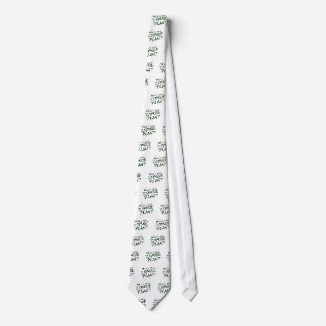 What's Your Zombie Plan? Neck Tie (Front)