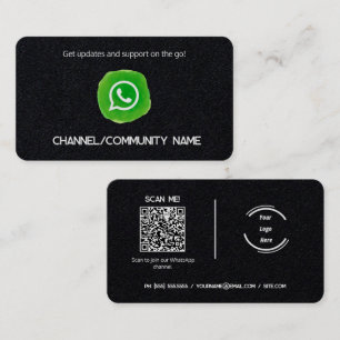 WhatsApp Community Channel  Custom Logo QR Business Card