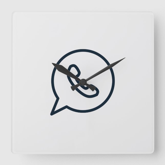 whatsapp-whats-whatsapp-icon square wall clock (Front)