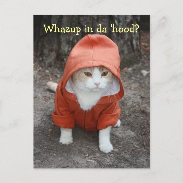 Whazup in da 'hood? postcard (Front)
