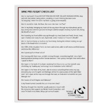 WHC Pre-Flight Checklist Poster