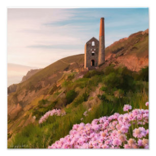 Wheal Coates, tin mine, Cornwall, England Photo Print