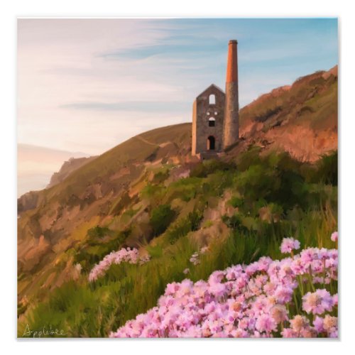 Wheal Coates tin mine Cornwall England Photo Print