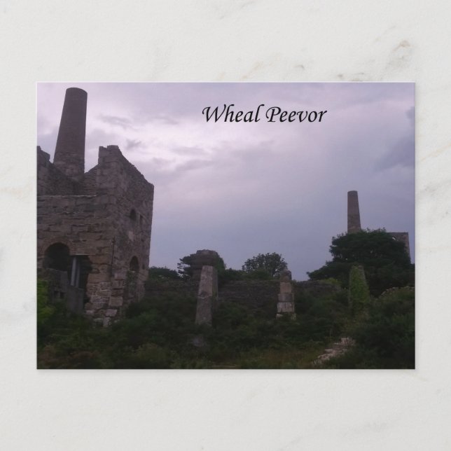 Wheal Peevor Mine Cornwall England Postcard (Front)