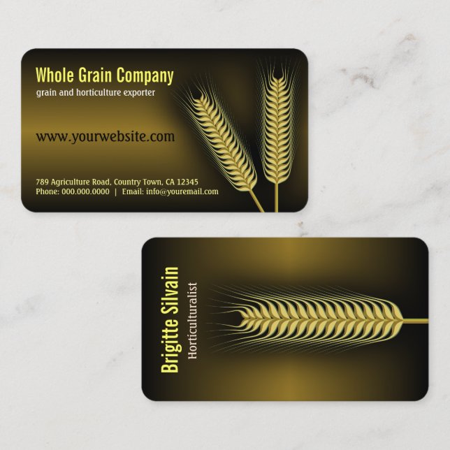 Wheat Agriculture Horticulture Business Cards (Front/Back)