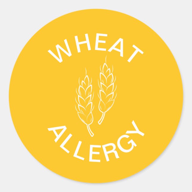 Wheat Allergy Alert Classic Round Sticker (Front)