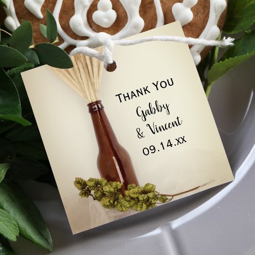 Wheat and Hops Brewery Wedding Favor Tags