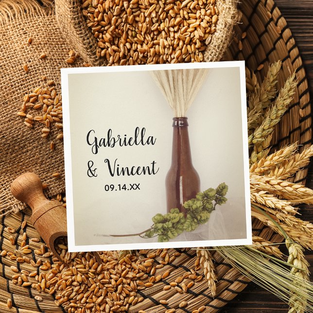 Wheat and Hops Brewery Wedding Napkins (Creator Uploaded)