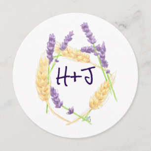 Wheat and Lavender Save the Date