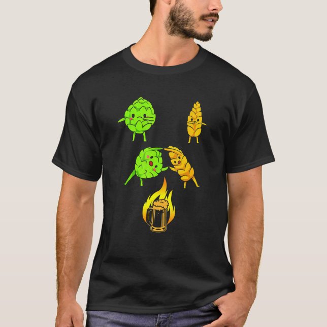 Wheat Beer Hops Fusion Beer For Beer Drinker T-Shirt (Front)