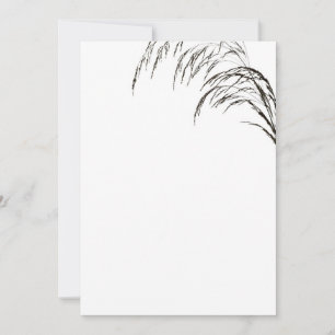 Wheat Black and White Wedding Invitation