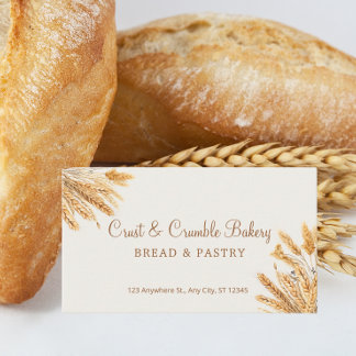 Wheat Bread Bakery Pastry Business Card