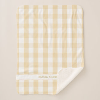  Wheat Buffalo Check blanket with name 