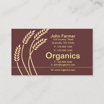 Wheat Business Card by artogram at Zazzle