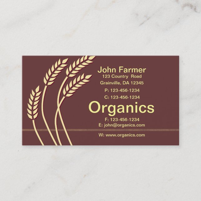 Wheat Business Card (Front)