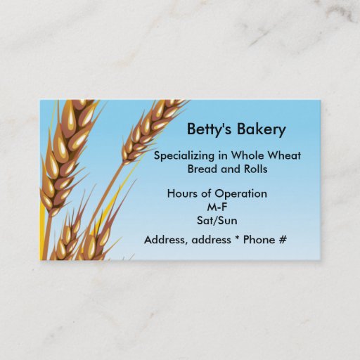 Customizable Wheat Business Card
