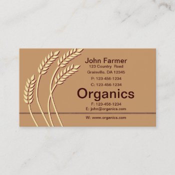 Wheat Business Card by artogram at Zazzle