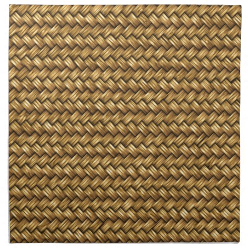 Wheat Color Basket Weave Pattern Texture Napkin