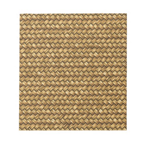 Wheat Color Basket Weave Pattern Texture Notepad