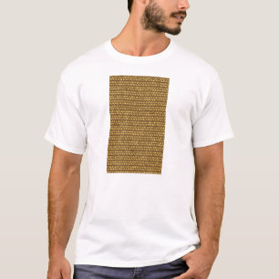 Wheat Color Basket Weave Pattern Texture T-Shirt
