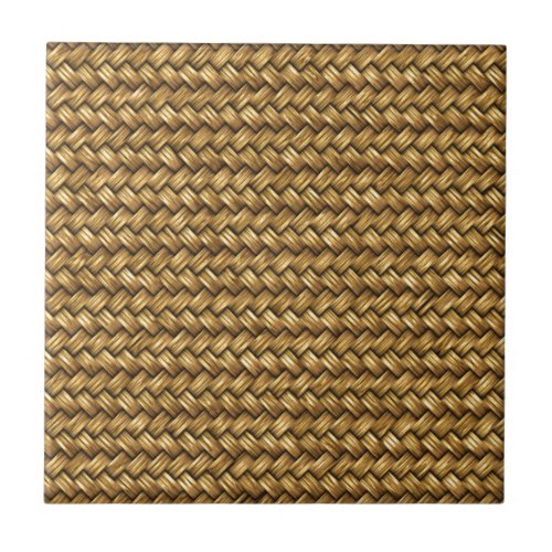 Wheat Color Basket Weave Pattern Texture Tile