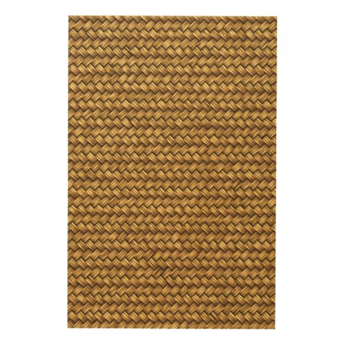 Wheat Color Basket Weave Pattern Texture Wood Wall Art