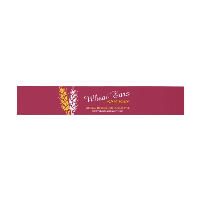 Wheat ears graphic bakery baked goods belly band (Flat)