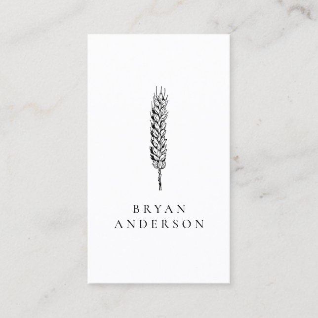 Wheat Farmer Business Card (Front)