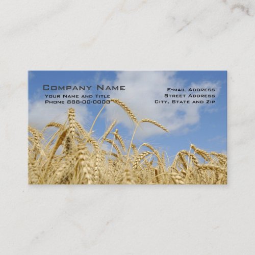 Wheat Farmer Business Cards