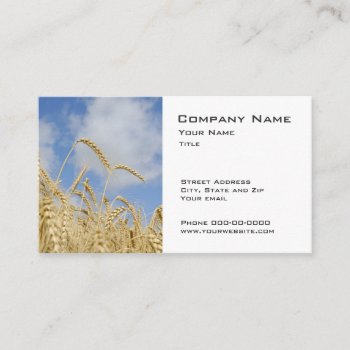 Wheat Farmer Business Cards by BusinessCardsCards at Zazzle