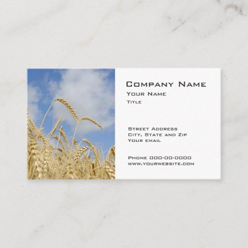 Wheat Farmer Business Cards
