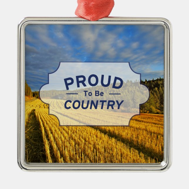 Wheat Field After Harvest Metal Ornament (Front)
