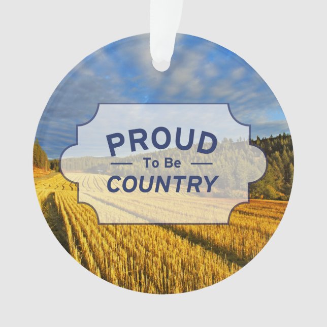 Wheat Field After Harvest Ornament (Front)