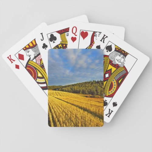 Wheat Field After Harvest Poker Cards