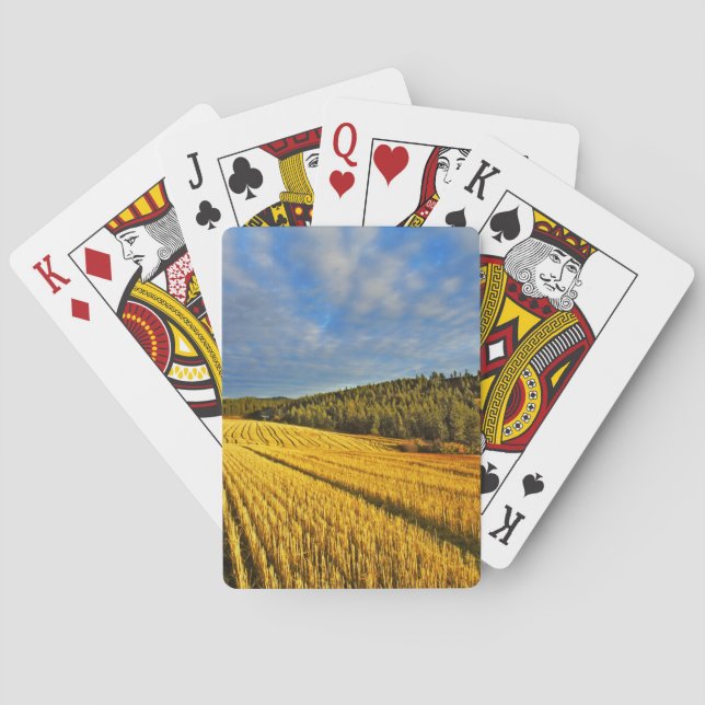 Wheat Field After Harvest Poker Cards (Back)