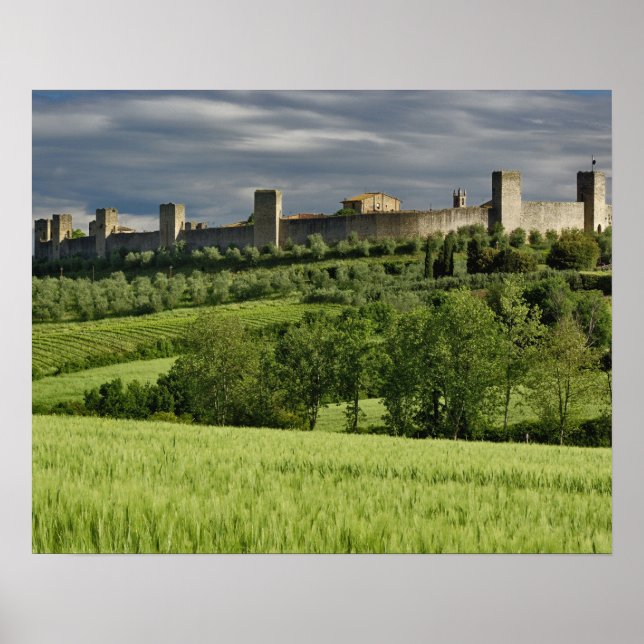 Wheat field and distant Monteriggioni, in the Poster (Front)