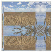 Wheat field and stock block pattern fabric