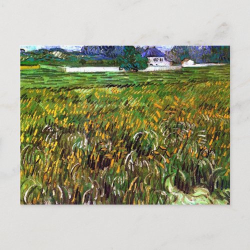 Wheat Field Auvers White House Van Gogh Fine Art Postcard
