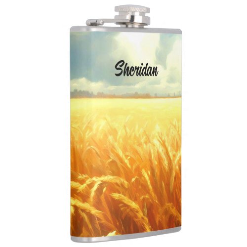 Wheat Field in Summer Flask
