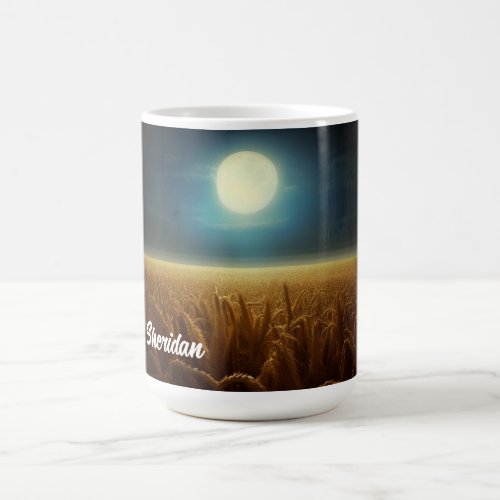 Wheat Field under Moonlight Coffee Mug