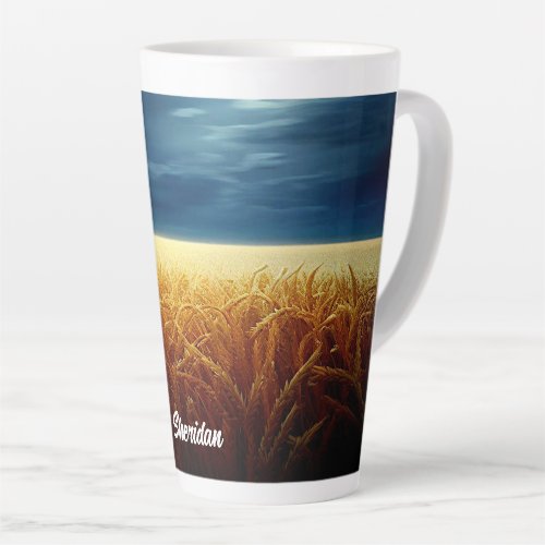 Wheat Field under Moonlight Latte Mug
