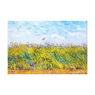 Wheat Field with a Lark by Vincent Van Gogh Canvas Print