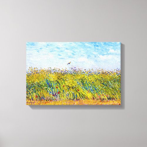 Wheat Field with a Lark by Vincent Van Gogh Canvas Print