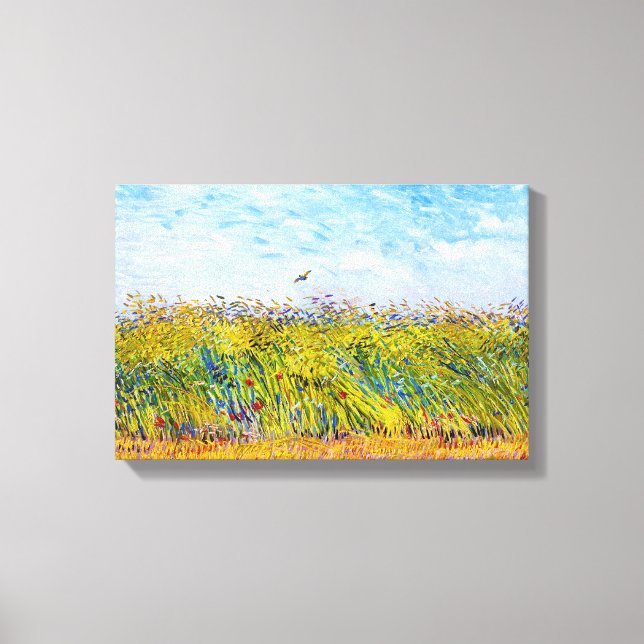 Wheat Field with a Lark by Vincent Van Gogh Canvas Print (Front)